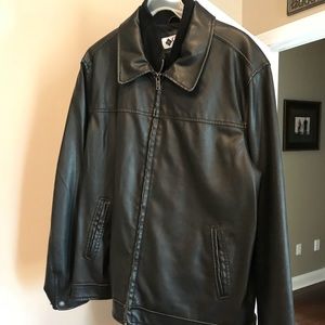 columbia leather bomber jacket